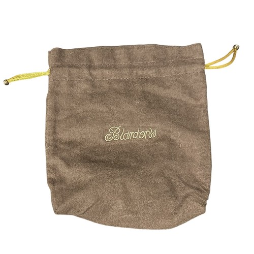 Blantons Drawstring Pouch Bag Brown Embroidered Logo Gift Bag