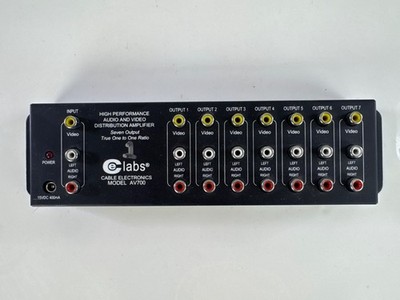 Cable Electronics AV700 High Perform Audio Video Distribution Amp Seven Out #b