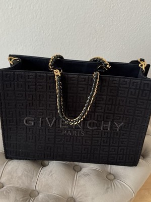 Givenchy Bag In Black Chopper With Logo Print