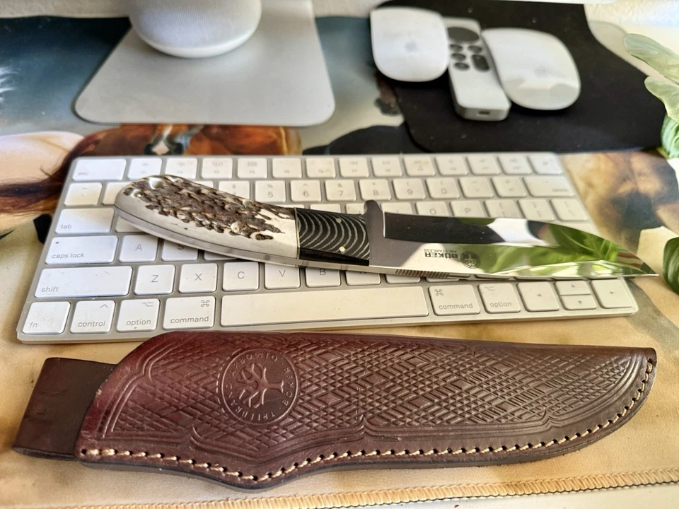 Cuchillo Fijo Boker Arbolito Hunter Ciervo Nuevo Ciervo En McArta Mango 14.49 Ecutla Foto 2 de 3