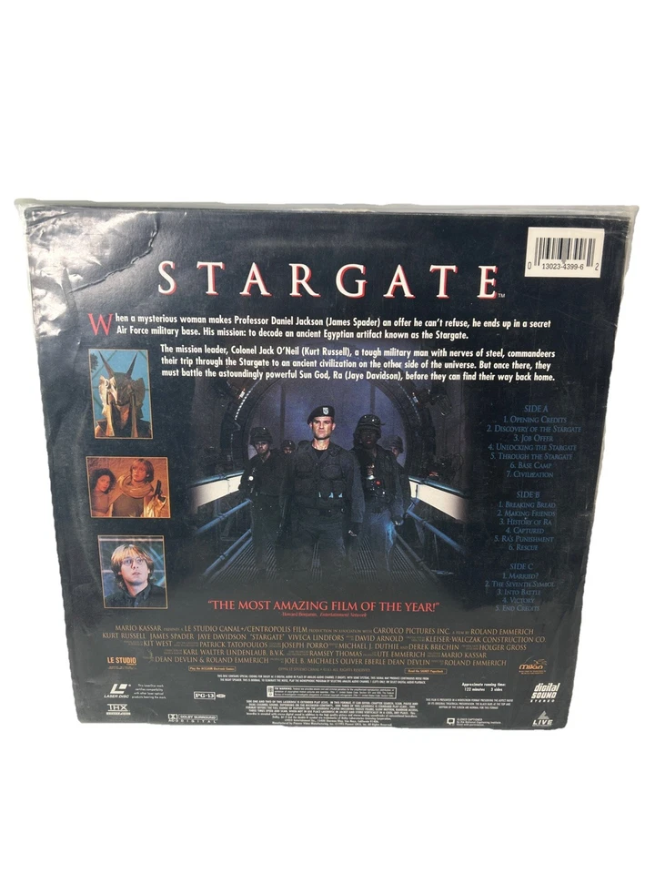 Stargate 1994 Laserdisc LD DTS 2-Disc Widescreen Sci-Fi Adventure VG AC3 THX - Image 2 of 3