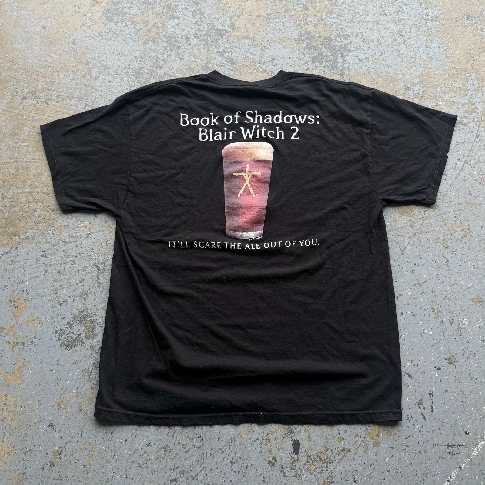 VTG Blair Witch Project 2 Book of Shadows Wicked Ale Beer Promo T-Shirt Size XL