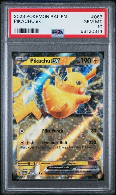 2023 POKEMON PAL EN-PALDEA EVOLVED #063 PIKACHU ex PSA 10 GEM MT