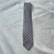 Robert Talbott x Nordstrom Men's Gray Geometric Silk Necktie Made in USA