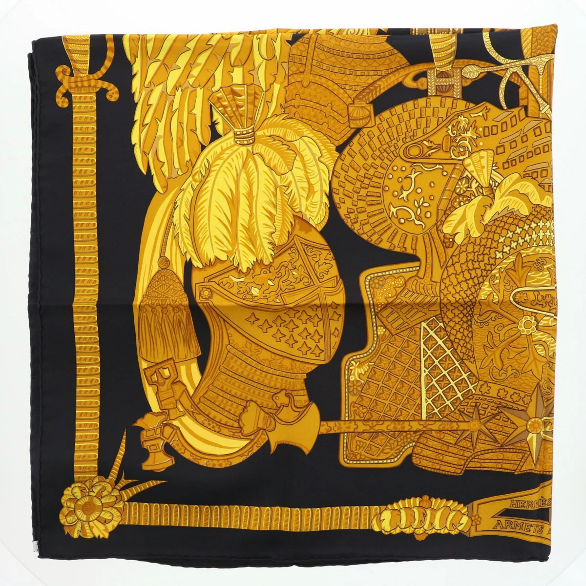 Hermes Large Scarf Carre 90 ARMETS en PANACHE Feathered Cavalry Helmet r0_0209 thumbnail 5