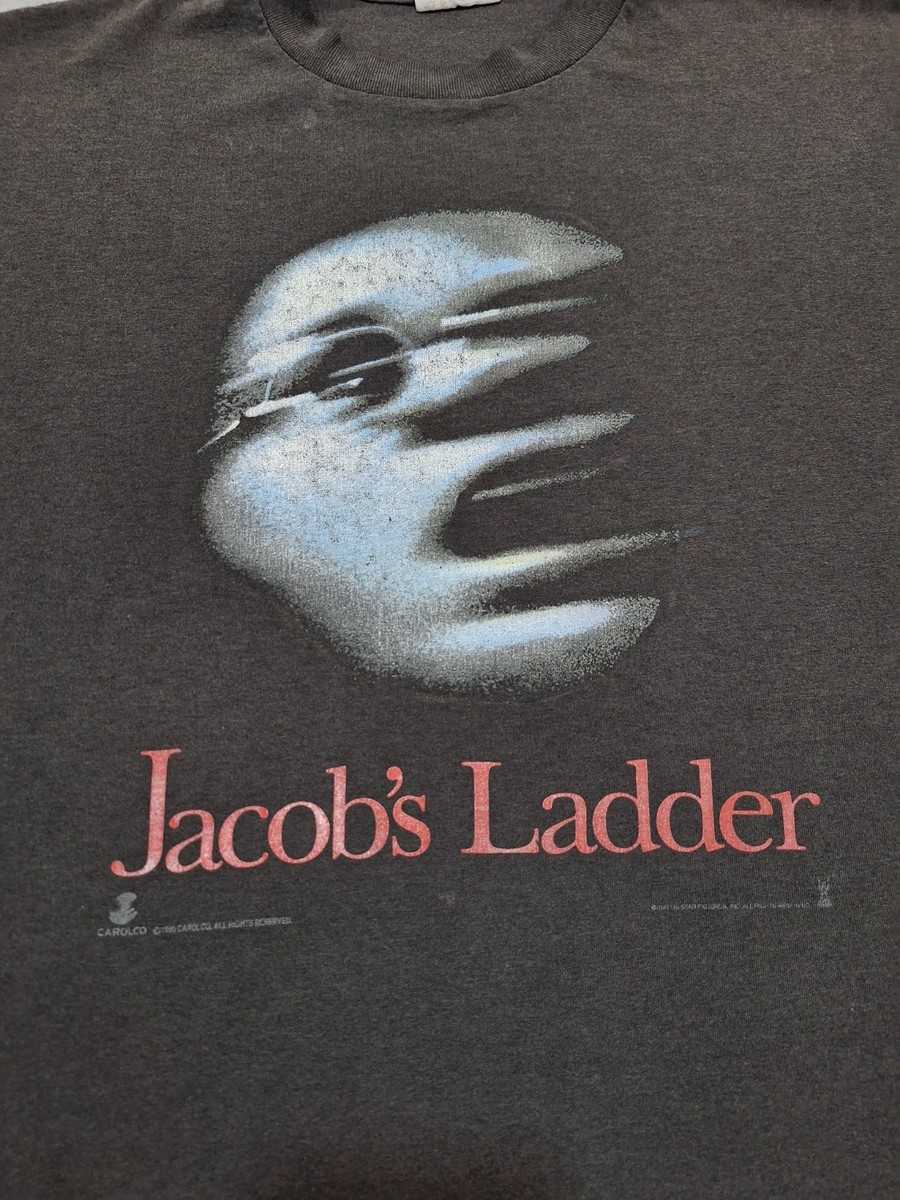 Vintage Jacobs Ladder Black Faded Horror Movie Promo 1990 T Shirt