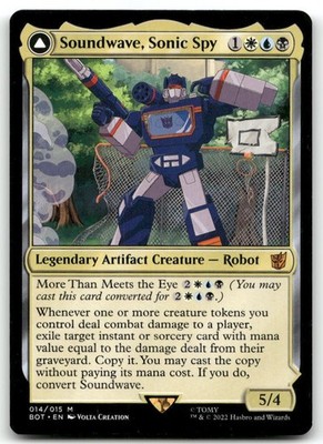 MTG Magic the Gathering Soundwave Sonic Spy Transformers NM Superior Captain