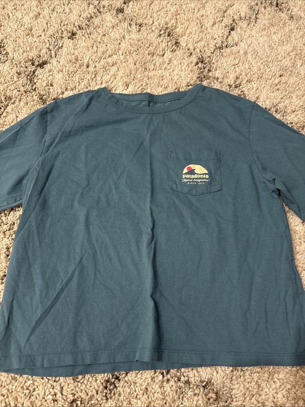 Womens Patagonia Long Sleeve Organic Cotton Shirt Size Medium