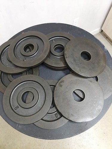 York Barbell 5lb Olympic Weight Plates. vintage, Pairx2, Rare. 