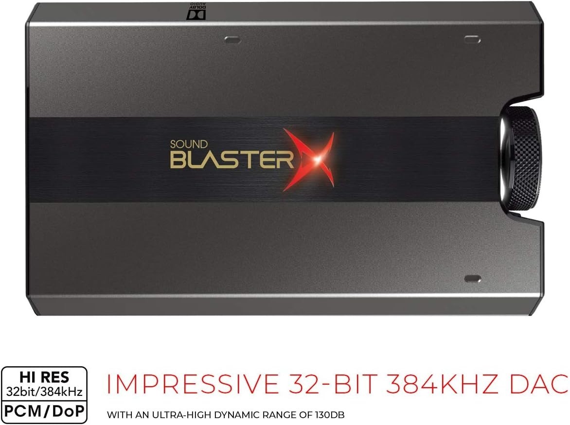 Creative Sound BlasterX G6 7.1 Hi-Res Gaming DAC Audio Card PC/Mac