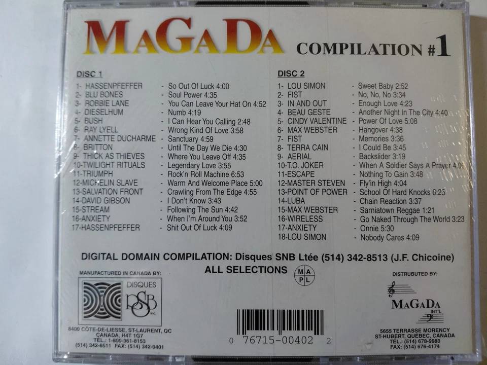 MAGADA COMPILATION Vol. 1, 2CD AOR, Canada Import, Rock Raritäten, OVP, TOP - Bild 2 von 2