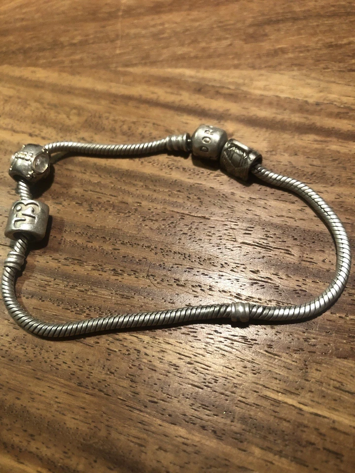 Pandora Silber Armband mit 3 Charms Silber 925 21cm lang