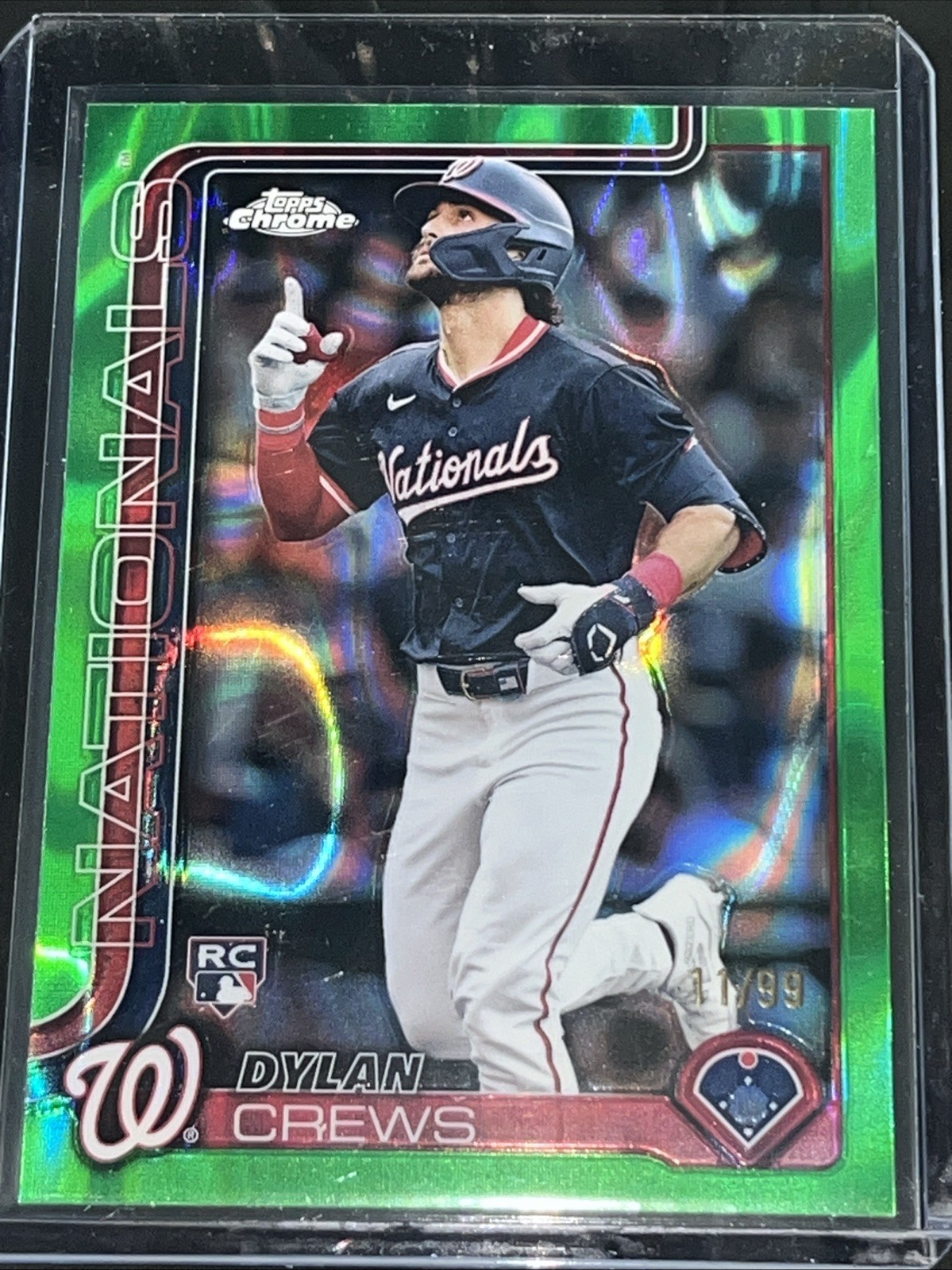 2025 Topps Chrome - Dylan Crews #146 Green Refractor /99 Rookie🔥NATIONALS
