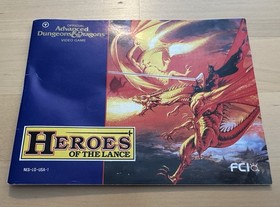 AD&D Heroes of the Lance w/Manual, Hillsfar, Pool of Radiance Rare NES Games Lot