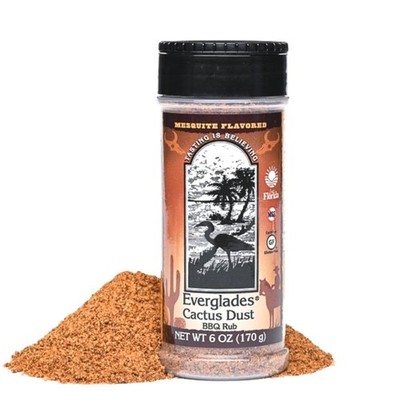Everglades Cactus Dust BBQ Rub Seasoning - Mesquite Flavor for Ribs, (6 oz)