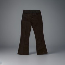 Vintage 70's Levi's Mens Brown Big E Sta-Prest Flared Pants Western Hippie Biker