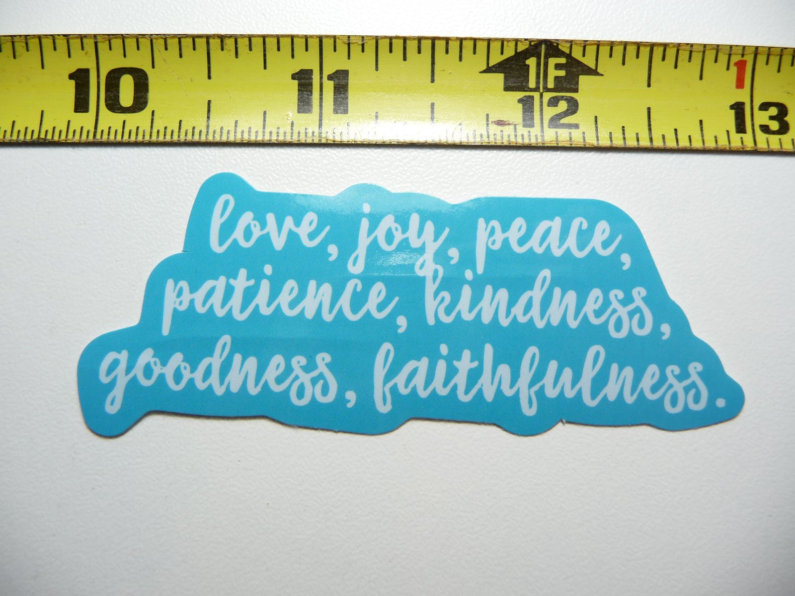 Inspirational LOVE JOY PEACE Decal Sticker with Glossy Finish