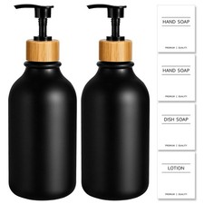 Hand Soap Dispenser Bathroom, Black Dish Soap Dispenser for Kitchen, 17 Fl Oz Pl