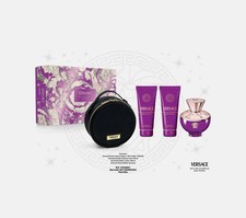 Versace Purple Dylan 100ml EDP 100ml Lotion 100ml Shower Gel Gift Set for Her