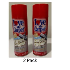 Love My Carpet Foaming Carpet Cleaner, 12 oz, Self-Cleaning Formula 2 pack