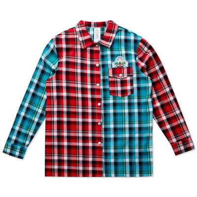 Disney Store Pixar Plaid Christmas Shirt Long Sleeve Toy Story Toy to The World