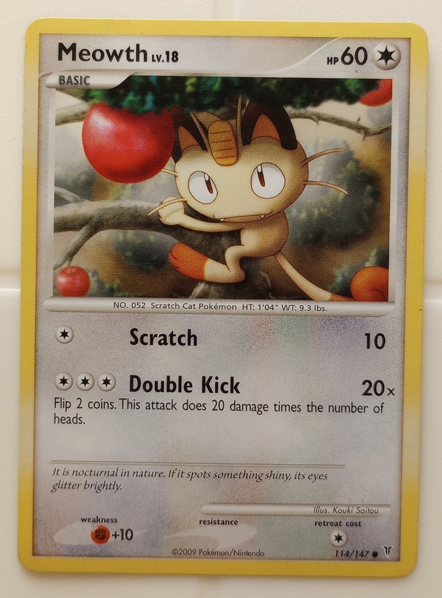 Meowth - 114/147 - Supreme Victors - 2009 - Regular - LP NM