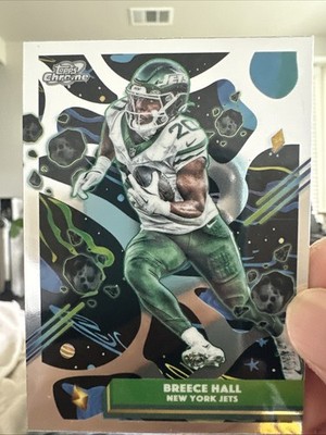 Topps Chrome Breece Hall New York Jets #76 Serial Numbered 061/150