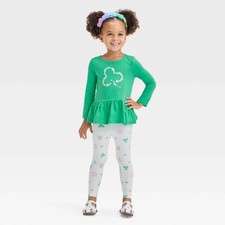 Toddler Girls' Friendship Bracelet Top and Bottom Set - Cat  Jack Bright Green