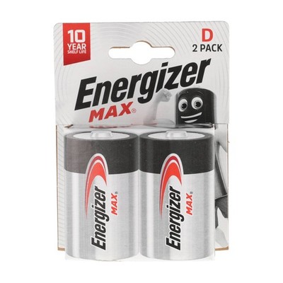 Energizer Batterie Alkaline, Mono, D, LR20, 1.5V Max, Retail Blister (2-Pack)