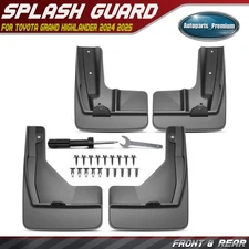 4Pcs Front & Rear Splash Guards Mud Flaps for Toyota Grand Highlander 2024 2025