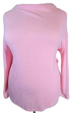 NEW Old Navy Womens XL Pink Cowl Neck Knit Sweater Long Sleeve Textured Pullover