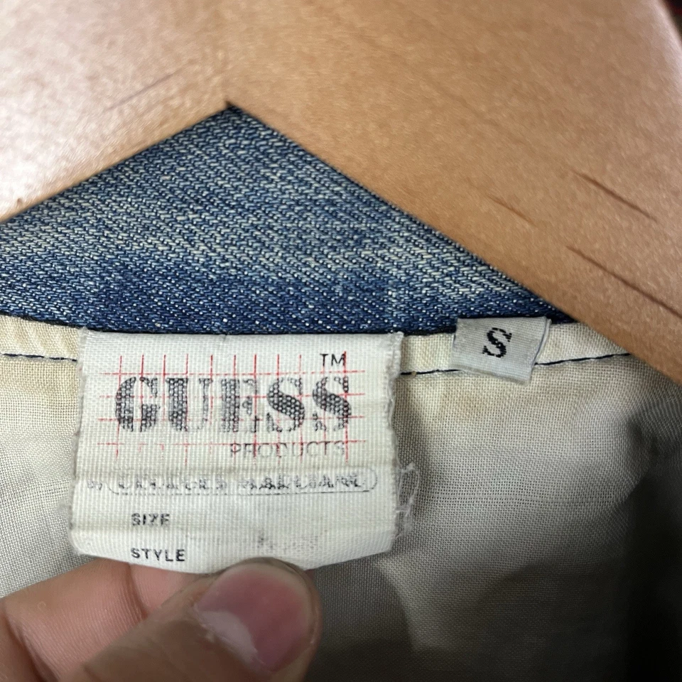 Chaqueta Denim Vintage Años 80 GUESS Georges Marciano Talla Pequeña Regreso al Futuro Foto 4 de 4