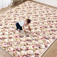 Baby Play Mat - 65" X 50",Premium Thicker Foam One-Piece Crawling Mat, Machin...