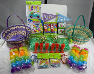 Complete Easter Basket Bundle 2 Baskets Eggs Dye Kits Crafts Decorations