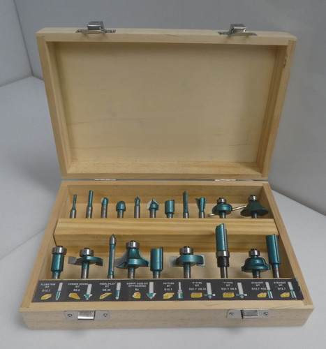 20 Pcs Wood Router Bits, 1/4" Shank Carbide Milling Cutter Set