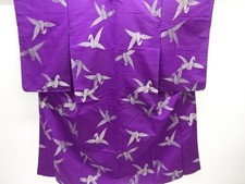 7744855: JAPANESE KIMONO / ANTIQUE KIMONO / TAISHO ROMAN STYLE / WOVEN ORIGAMI C