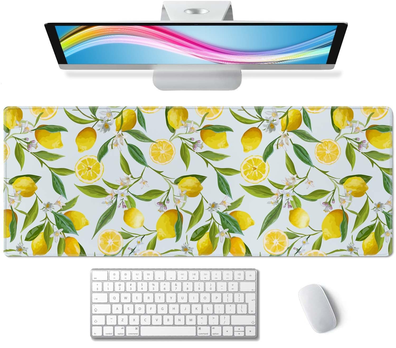 Lemon Gaming Mouse Pad - Extended Large Desk Mat for Keyboard and Mouse-image