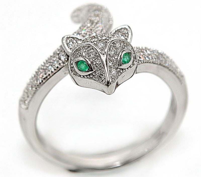 Squirrel 1CT Heat Treated Green Tourmaline 925 Sterling Silver Ring Sz 6 NF1-6
