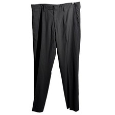 Dolce & Gabbana Mens Black Dress Pants Flat Front Tailored Fit Size 38 Slacks
