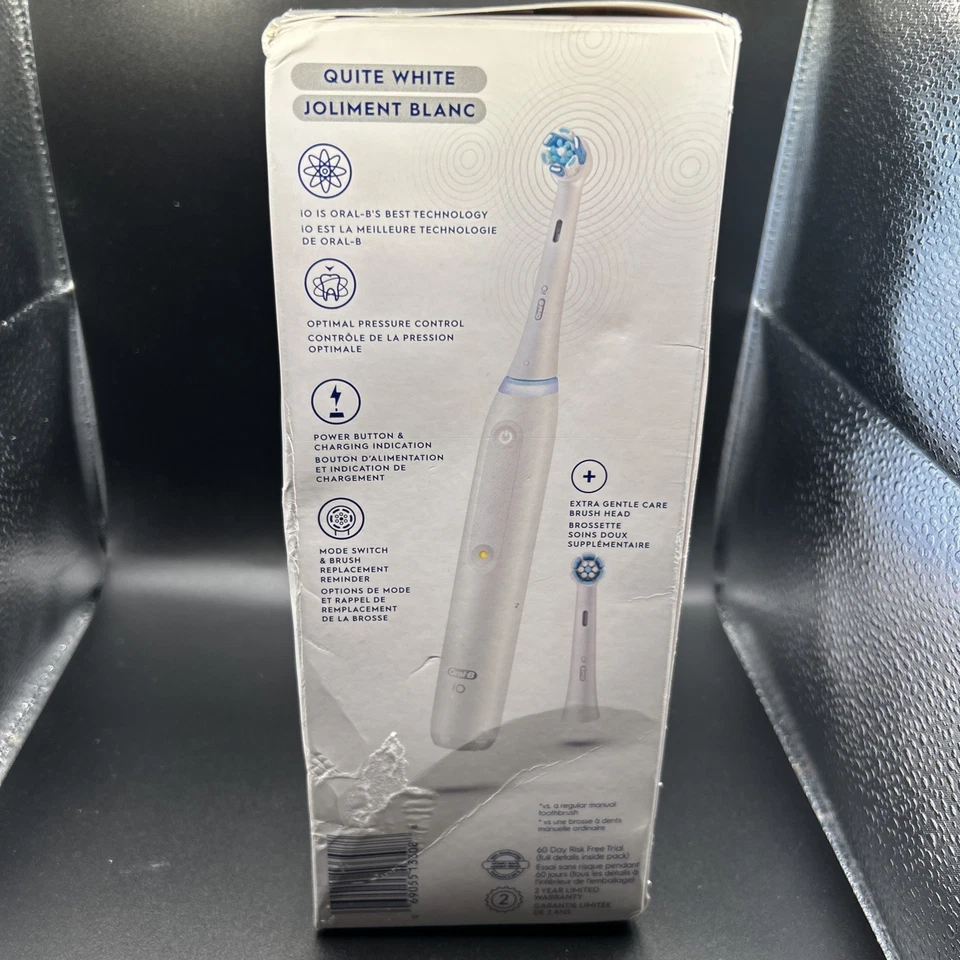 Oral-B iO Serie 3 Limited Cepillo de Dientes Eléctrico Recargable, BLANCO 1xCabezal de Cepillo Foto 3 de 3