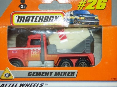 Matchbox Superfast 26 Peterbilt Cement Mixer matt orange & weiß