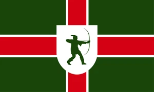 Nottinghamshire Flag Self Adhesive Vinyl Sticker