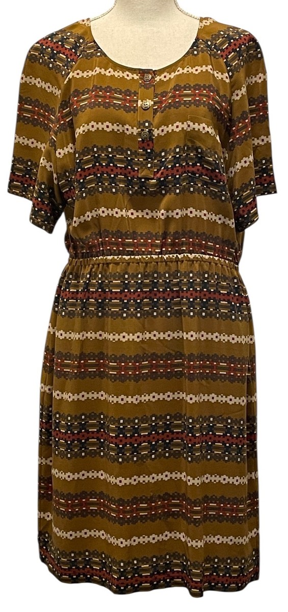 pendleton silk dress Pendleton Portland Collection Silk Dress-Women's XL-Aztec Southwest Print