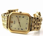 Vintage Seiko 5Y30 5D60 Quartz Gold-Plated Octagonal Case Watch Runs New Battery