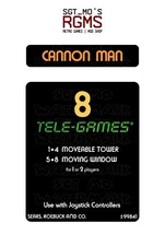 Atari 2600/Sears Tele-Games Replacement Label -  Cannon Man
