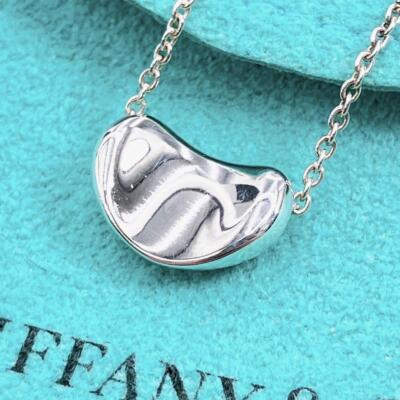Tiffany Bean S size necklace silver 15.7in No Box | eBay