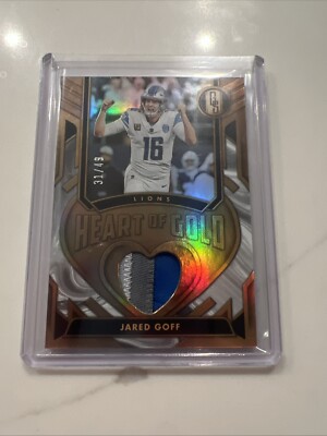 2024 Panini Gold Standard - Heart of Gold Threads Jared Goff /29 TRI COLOR