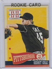 GERRIT COLE ROOKIE CARD Pittsburgh Pirates 2013 Hometown Heroes BASEBALL RC