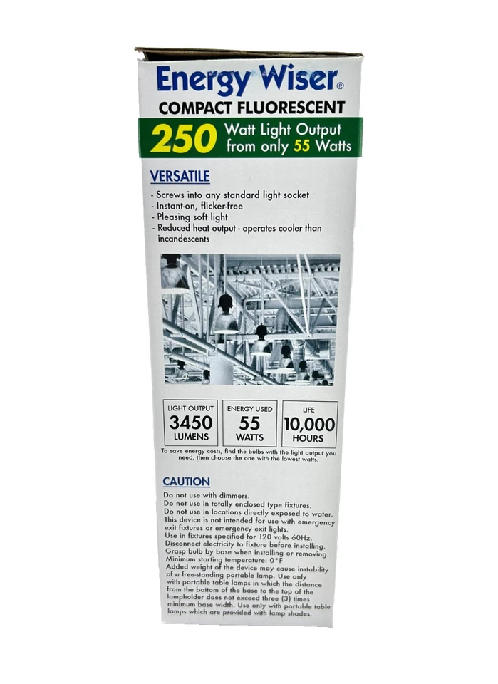 Energy Wiser Twist CFL Compact Fluorescent Soft Daylight 55W 3450 Lumens E26 - Image 3 of 4