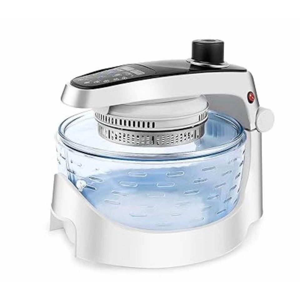 Large 12.7QT-18QT Extendable Air Fryer with French Arcopal Glass Bowl – Oil-Free Cooking